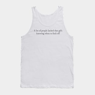 Gone Girl book quote Tank Top